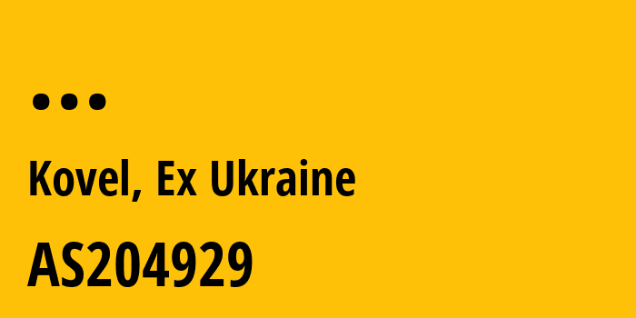 Информация о провайдере Television,-Telephony,-Internet-of-Ukraine-Ltd. AS204929 Television, Telephony, Internet of Ukraine Ltd.: все IP-адреса, network, все айпи-подсети