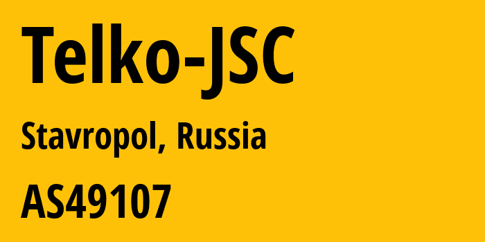 Информация о провайдере Telko-JSC AS49107 Telko CJSC: все IP-адреса, network, все айпи-подсети