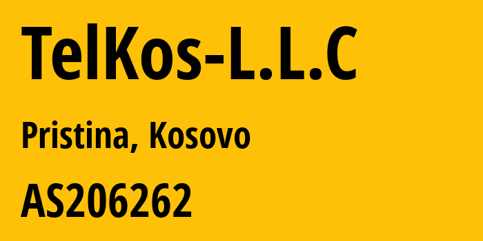 Информация о провайдере TelKos-L.L.C AS206262 TelKos L.L.C: все IP-адреса, network, все айпи-подсети