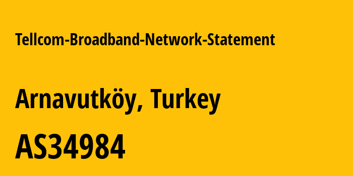 Информация о провайдере Tellcom-Broadband-Network-Statement AS34984 Superonline Iletisim Hizmetleri A.S.: все IP-адреса, network, все айпи-подсети