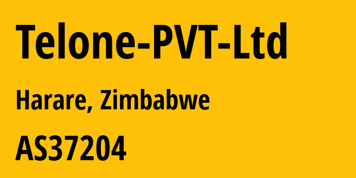Информация о провайдере Telone-PVT-Ltd AS37204 Telone PVT Ltd: все IP-адреса, network, все айпи-подсети