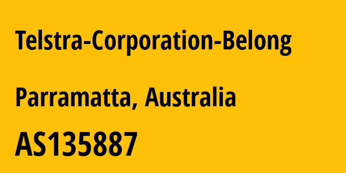 Информация о провайдере Telstra-Corporation-Belong AS135887 Belong (Telstra Limited): все IP-адреса, network, все айпи-подсети