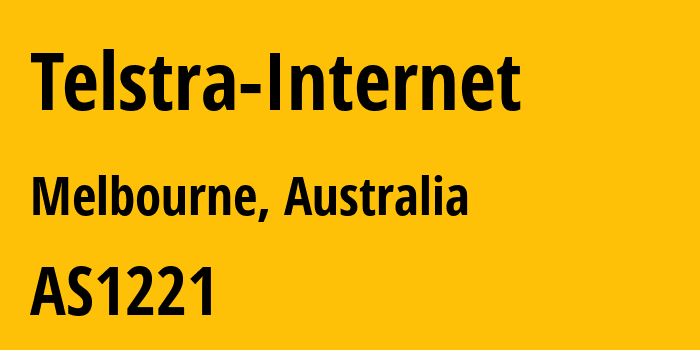 Информация о провайдере Telstra-Internet AS1221 Telstra Limited: все IP-адреса, network, все айпи-подсети