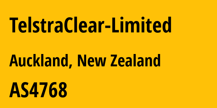 Информация о провайдере TelstraClear-Limited AS4768 One New Zealand Group Limited: все IP-адреса, network, все айпи-подсети