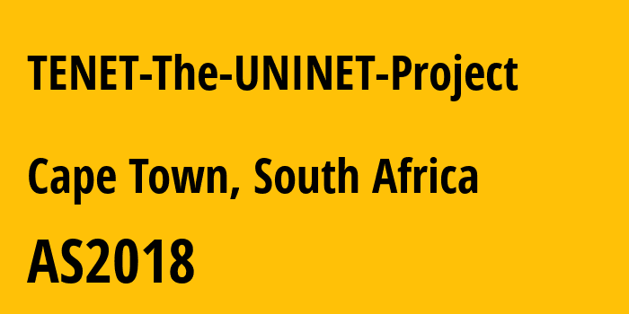 Информация о провайдере TENET-The-UNINET-Project AS2018 TENET (The UNINET Project): все IP-адреса, network, все айпи-подсети