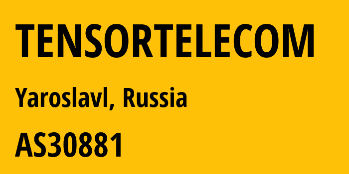 Информация о провайдере TENSORTELECOM AS30881 MTS PJSC: все IP-адреса, network, все айпи-подсети