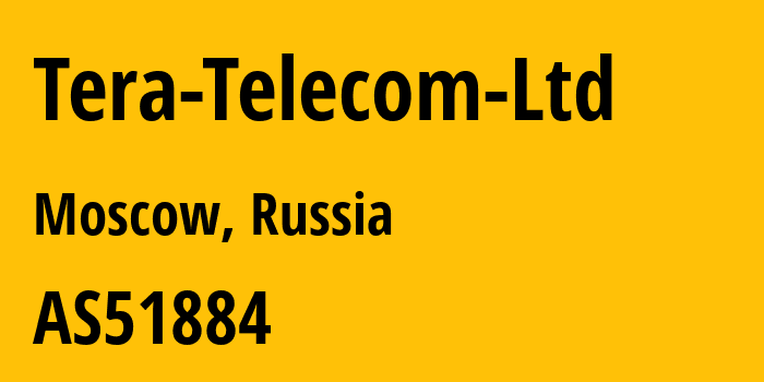 Информация о провайдере Tera-Telecom-Ltd AS51884 Tera Telecom Ltd: все IP-адреса, network, все айпи-подсети