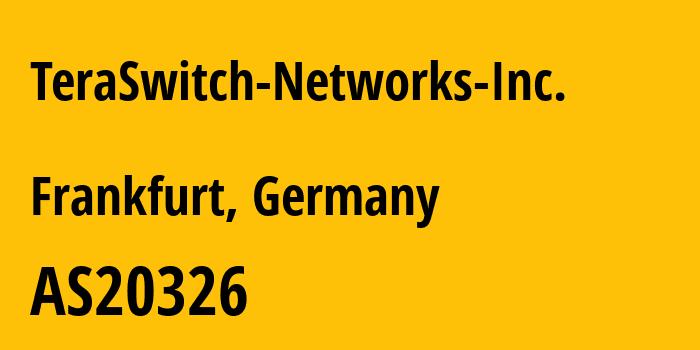 Информация о провайдере TeraSwitch-Networks-Inc. AS20326 TeraSwitch Networks Inc.: все IP-адреса, network, все айпи-подсети