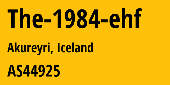 Информация о провайдере The-1984-ehf AS44925 1984 ehf: все IP-адреса, network, все айпи-подсети