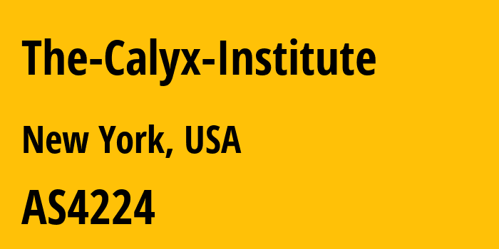 Информация о провайдере The-Calyx-Institute AS4224 The Calyx Institute: все IP-адреса, network, все айпи-подсети