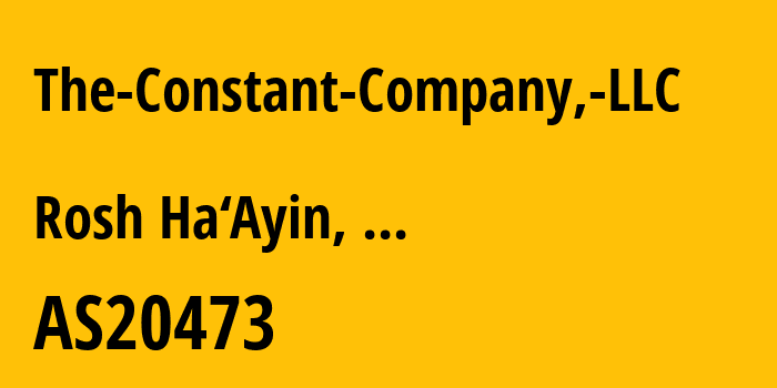 Информация о провайдере The-Constant-Company,-LLC AS20473 The Constant Company, LLC: все IP-адреса, network, все айпи-подсети