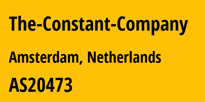 Информация о провайдере The-Constant-Company AS20473 The Constant Company, LLC: все IP-адреса, network, все айпи-подсети