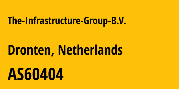 Информация о провайдере The-Infrastructure-Group-B.V. AS60404 The Infrastructure Group B.V.: все IP-адреса, network, все айпи-подсети