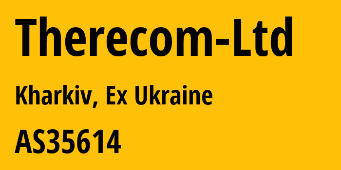 Информация о провайдере Therecom-Ltd AS35614 Therecom Ltd: все IP-адреса, network, все айпи-подсети