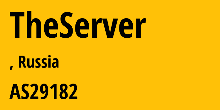 Информация о провайдере TheServer AS29182 JSC IOT: все IP-адреса, network, все айпи-подсети