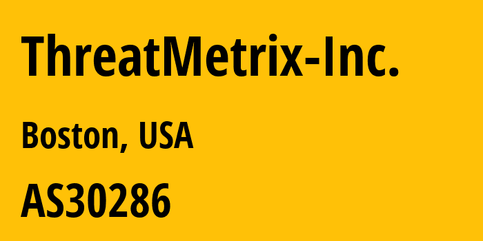 Информация о провайдере ThreatMetrix-Inc. AS30286 ThreatMetrix Inc.: все IP-адреса, network, все айпи-подсети