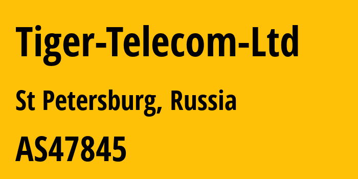 Информация о провайдере Tiger-Telecom-Ltd AS47845 Tiger-Telecom Ltd.: все IP-адреса, network, все айпи-подсети