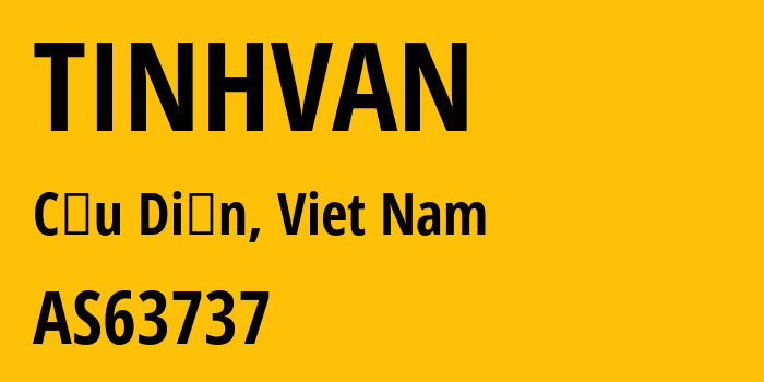 Информация о провайдере TINHVAN AS63737 VIETSERVER SERVICES TECHNOLOGY COMPANY LIMITED: все IP-адреса, network, все айпи-подсети