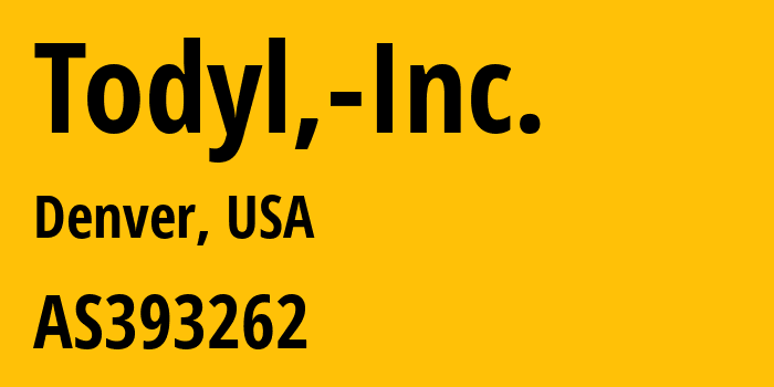 Информация о провайдере Todyl,-Inc. AS393262 Todyl, Inc.: все IP-адреса, network, все айпи-подсети