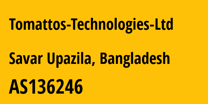 Информация о провайдере Tomattos-Technologies-Ltd AS136246 Tomattos Technologies Ltd.: все IP-адреса, network, все айпи-подсети