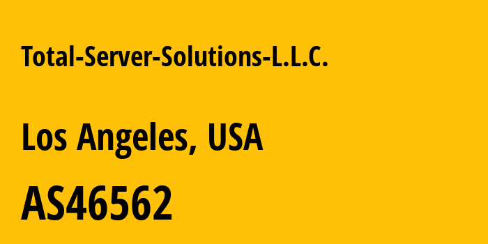 Информация о провайдере Total-Server-Solutions-L.L.C. AS46562 Performive LLC: все IP-адреса, network, все айпи-подсети