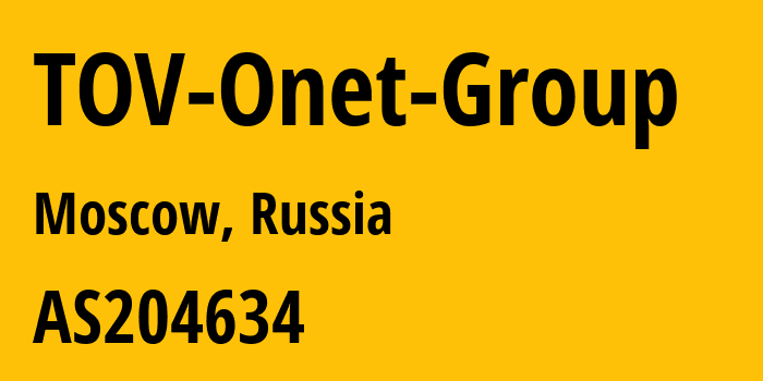 Информация о провайдере TOV-Onet-Group AS204634 TOV Onet-Group: все IP-адреса, network, все айпи-подсети