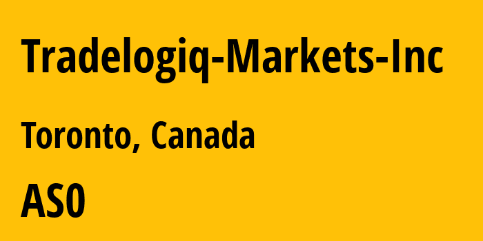 Информация о провайдере Tradelogiq-Markets-Inc : все IP-адреса, network, все айпи-подсети