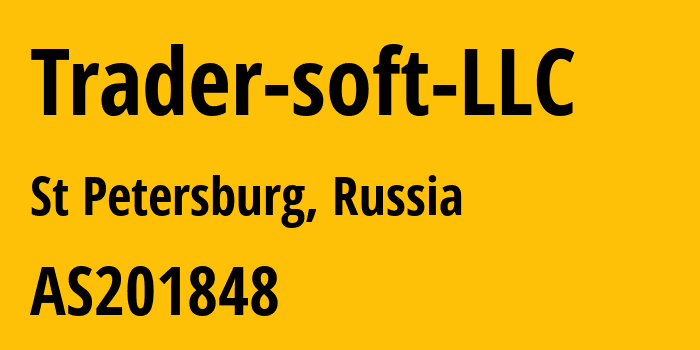 Информация о провайдере Trader-soft-LLC AS201848 Trader soft LLC: все IP-адреса, network, все айпи-подсети