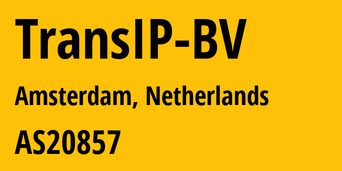 Информация о провайдере TransIP-BV AS20857 Signet B.V.: все IP-адреса, network, все айпи-подсети