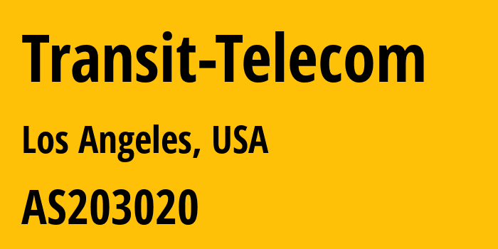 Информация о провайдере Transit-Telecom AS203020 HostRoyale Technologies Pvt Ltd: все IP-адреса, network, все айпи-подсети