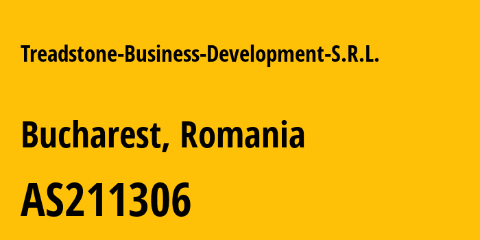 Информация о провайдере Treadstone-Business-Development-S.R.L. AS211306 Treadstone Business Development S.R.L.: все IP-адреса, network, все айпи-подсети