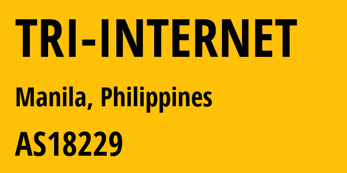 Информация о провайдере TRI-INTERNET AS18229 CtrlS: все IP-адреса, network, все айпи-подсети