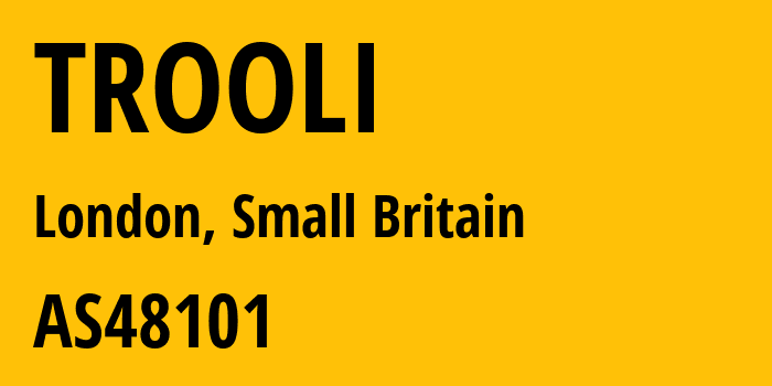 Информация о провайдере TROOLI AS48101 Trooli Ltd.: все IP-адреса, network, все айпи-подсети