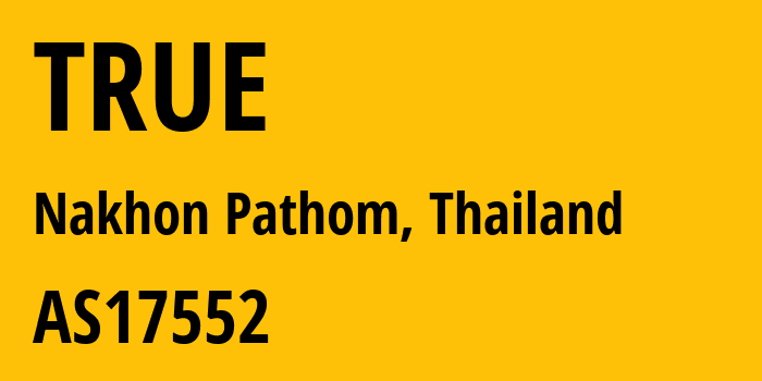 Информация о провайдере TRUE AS17552 True Online: все IP-адреса, network, все айпи-подсети