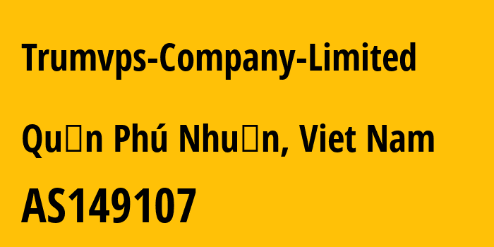 Информация о провайдере Trumvps-Company-Limited AS149107 TRUMVPS COMPANY LIMITED: все IP-адреса, network, все айпи-подсети