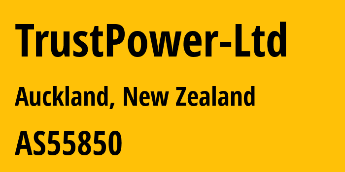 Информация о провайдере TrustPower-Ltd AS55850 Mercury NZ Limited: все IP-адреса, network, все айпи-подсети