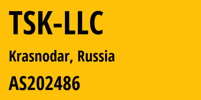 Информация о провайдере TSK-LLC AS202486 TSK LLC: все IP-адреса, network, все айпи-подсети