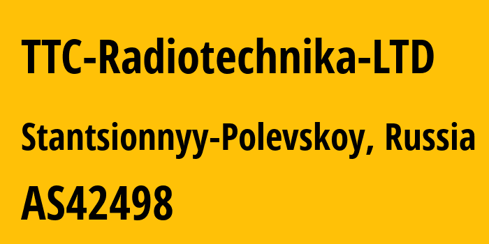 Информация о провайдере TTC-Radiotechnika-LTD AS42498 Gerkon LTD: все IP-адреса, network, все айпи-подсети