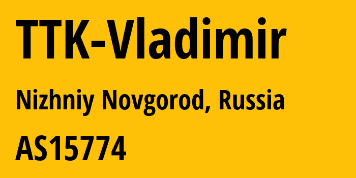 Информация о провайдере TTK-Vladimir AS15774 Limited Liability Company TTK-Svyaz: все IP-адреса, network, все айпи-подсети