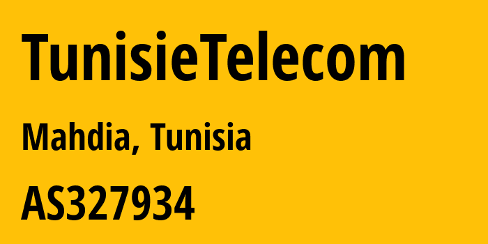 Информация о провайдере TunisieTelecom AS327934 SOCIETE NATIONALE DES TELECOMMUNICATIONS (Tunisie Telecom): все IP-адреса, network, все айпи-подсети