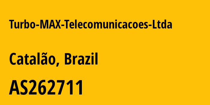 Информация о провайдере Turbo-MAX-Telecomunicacoes-Ltda AS262711 TURBO MAX TELECOMUNICACOES LTDA: все IP-адреса, network, все айпи-подсети
