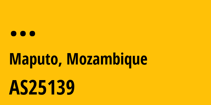 Информация о провайдере TVCABO-Mocambique---Comunicacoes-Multimedia AS25139 TVCABO - Comunicacoes Multimedia, Lda: все IP-адреса, network, все айпи-подсети
