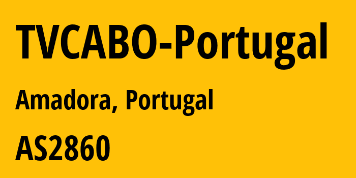 Информация о провайдере TVCABO-Portugal AS2860 NOS COMUNICACOES, S.A.: все IP-адреса, network, все айпи-подсети