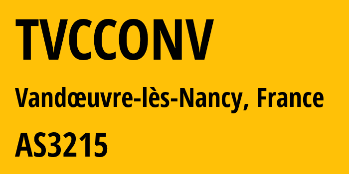 Информация о провайдере TVCCONV AS3215 Orange S.A.: все IP-адреса, network, все айпи-подсети