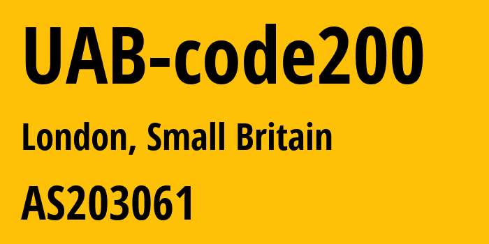 Информация о провайдере UAB-code200 AS203061 UAB code200: все IP-адреса, network, все айпи-подсети