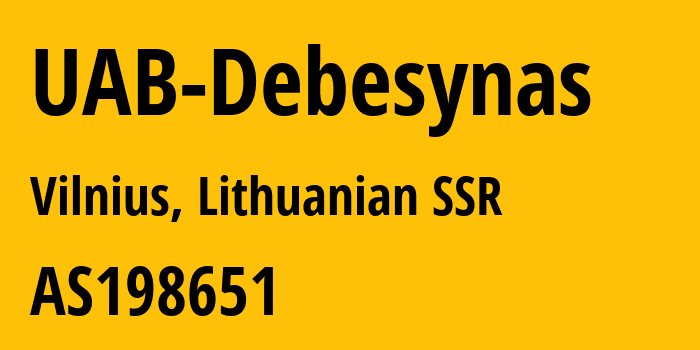 Информация о провайдере UAB-Debesynas AS198651 HOSTLINE, UAB: все IP-адреса, network, все айпи-подсети