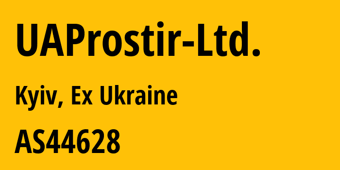Информация о провайдере UAProstir-Ltd. AS44628 UAProstir Ltd.: все IP-адреса, network, все айпи-подсети