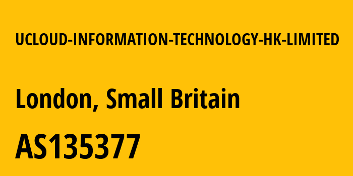 Информация о провайдере UCLOUD-INFORMATION-TECHNOLOGY-HK-LIMITED AS135377 UCLOUD INFORMATION TECHNOLOGY (HK) LIMITED: все IP-адреса, network, все айпи-подсети