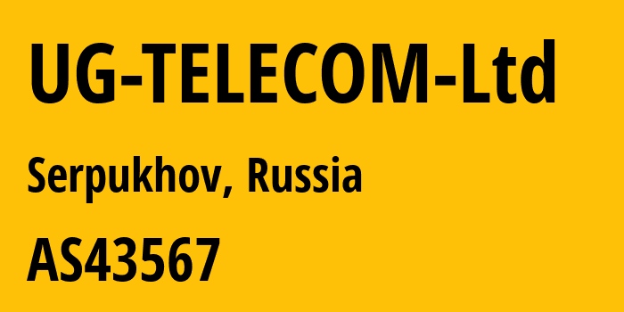 Информация о провайдере UG-TELECOM-Ltd AS43567 UG-TELECOM Ltd.: все IP-адреса, network, все айпи-подсети