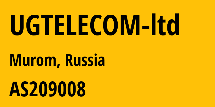 Информация о провайдере UGTELECOM-ltd AS209008 UGTELECOM LLC: все IP-адреса, network, все айпи-подсети